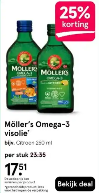 Etos Möller's Omega 3 visolie aanbieding