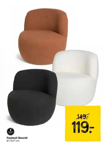 Xenos Fauteuil Bouclé aanbieding