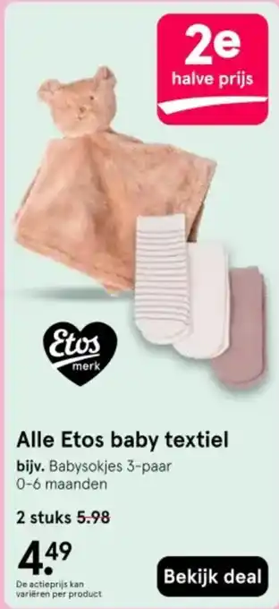 Etos Alle Etos baby textiel aanbieding