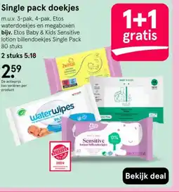 Etos Single pack doekjes aanbieding