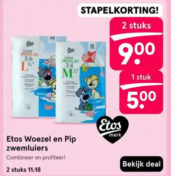 Etos Etos Woezel en Pip zwemluiers aanbieding