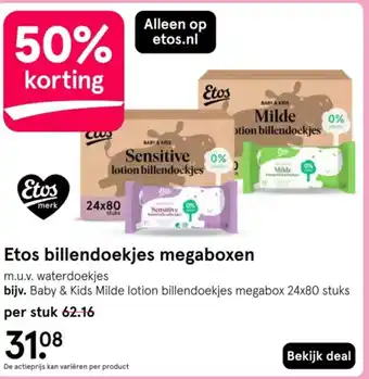 Etos Etos billendoekjes megaboxen aanbieding