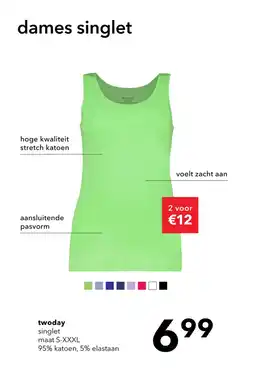 Scapino Dames singlet twoday aanbieding