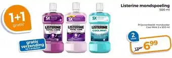 Trekpleister Listerine mondspoeling 500 ml aanbieding