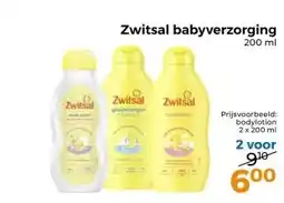 Trekpleister Zwitsal babyverzorging 200 ml aanbieding