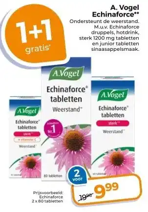 Trekpleister A. Vogel Echinaforce** Ondersteunt de weerstand. aanbieding