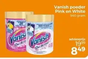 Trekpleister Vanish poeder Pink en White 940 gram aanbieding