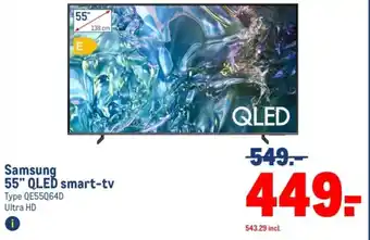 Makro Samsung 55" QLED smart tv aanbieding