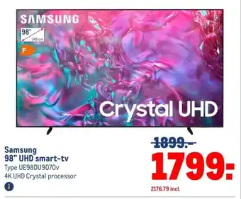 Makro SAMSUNG 98" UHD smart tv aanbieding