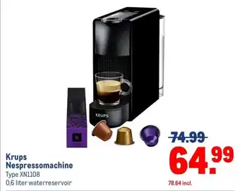 Makro Krups Nespressomachine aanbieding