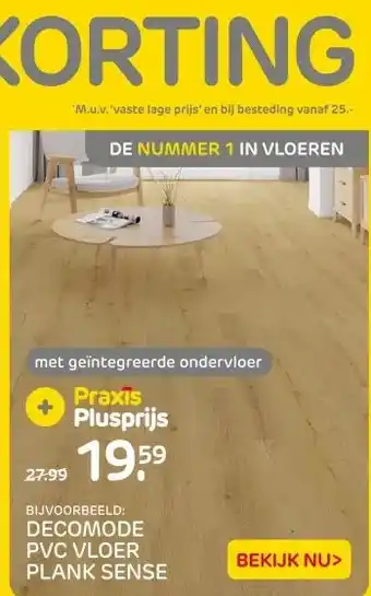 Praxis DECOMODE PVC VLOER PLANK SENSE aanbieding