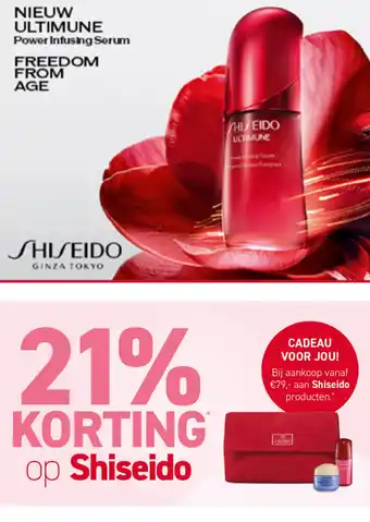 Mooi parfumerie 21% KORTING op Shiseido aanbieding