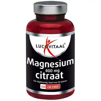 Plein.nl 2+2 gratis: Lucovitaal Magnesium Citraat 400mg aanbieding