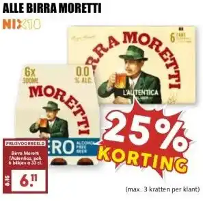 MCD Supermarkt ALLE BIRRA MORETTI aanbieding