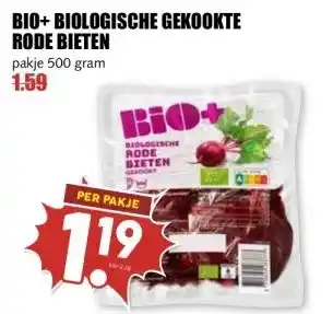 MCD Supermarkt BIO+ BIOLOGISCHE GEKOOKTE RODE BIETEN aanbieding