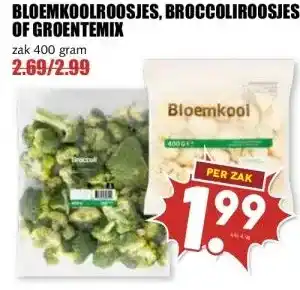 MCD Supermarkt BLOEMKOOLROOSJES, BROCCOLIROOSJES OF GROENTEMIX aanbieding