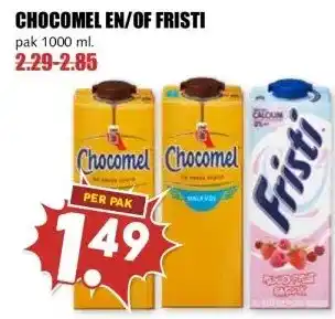 MCD Supermarkt CHOCOMEL EN/OF FRISTI aanbieding