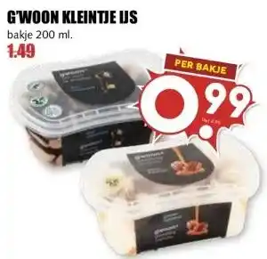 MCD Supermarkt G'WOON KLEINTJE IJS aanbieding