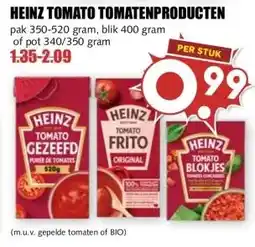 MCD Supermarkt HEINZ TOMATO TOMATENPRODUCTEN aanbieding