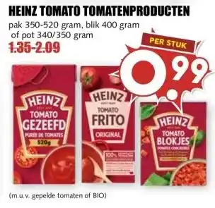 MCD Supermarkt HEINZ TOMATO TOMATENPRODUCTEN aanbieding