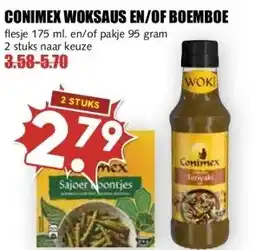 MCD Supermarkt CONIMEX WOKSAUS EN/OF BOEMBOE aanbieding