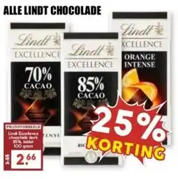 MCD Supermarkt ALLE LINDT CHOCOLADE aanbieding