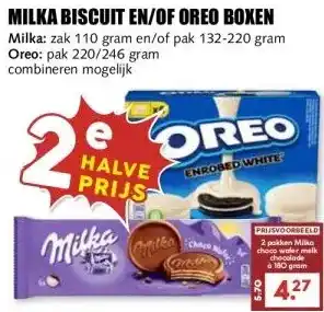 MCD Supermarkt MILKA BISCUIT EN/OF OREO BOXEN aanbieding