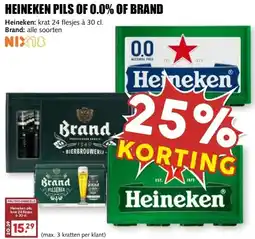 MCD Supermarkt HEINEKEN PILS OF 0.0% OF BRAND aanbieding