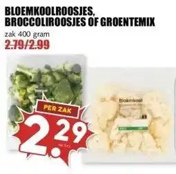 MCD Supermarkt BLOEMKOOLROOSJES, BROCCOLIROOSJES OF GROENTEMIX aanbieding