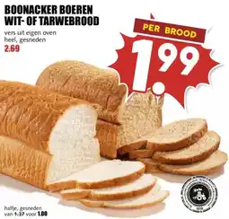 MCD Supermarkt BOONACKER BOEREN WIT-OF TARWEBROOD aanbieding