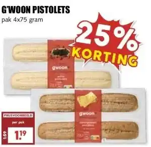 MCD Supermarkt G'WOON PISTOLETS aanbieding