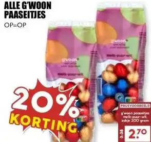 MCD Supermarkt ALLE G'WOON PAASEITJES aanbieding