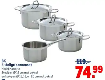 Makro BK 4 delige pannenset aanbieding