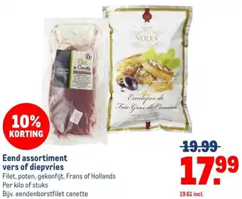 Makro Eend assortiment vers of diepvries aanbieding