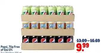 Makro Pepsi, 7Up Free of Sisi 0% aanbieding