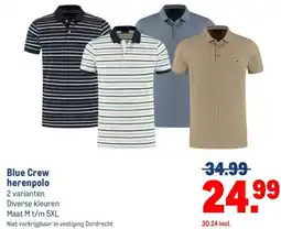 Makro Blue Crew herenpolo aanbieding