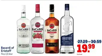 Makro Bacardi of Eristoff aanbieding