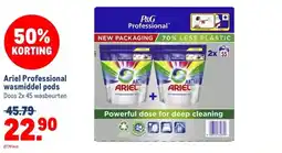 Makro Ariel Professional wasmiddel pods aanbieding