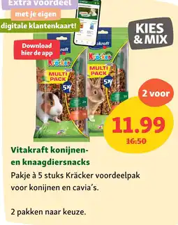 Maxi Zoo Vitakraft konijnen- en knaagdiersnacks aanbieding