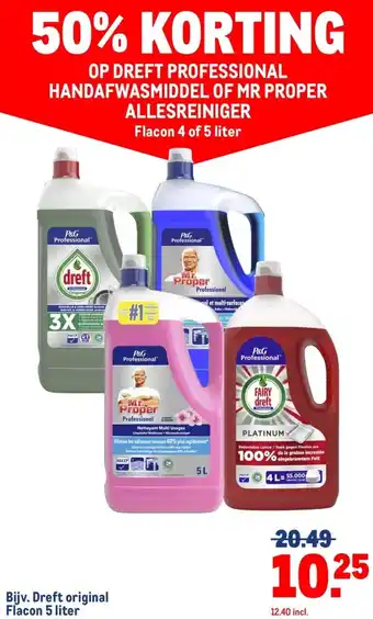 Makro Bijv. Dreft original Flacon 5 liter aanbieding