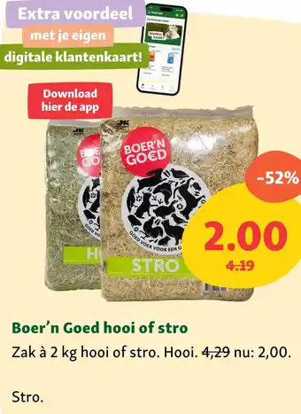 Maxi Zoo Boer'n Goed hooi of stro aanbieding