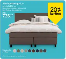 Leen Bakker Alle boxsprings Liv aanbieding