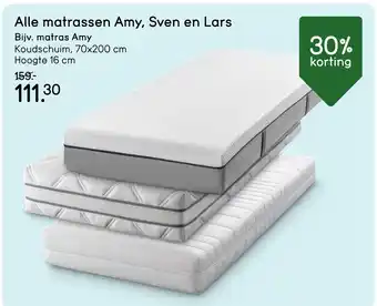 Leen Bakker Alle matrassen Amy, Sven en Lars aanbieding