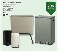 Leen Bakker Alle prullenbakken aanbieding