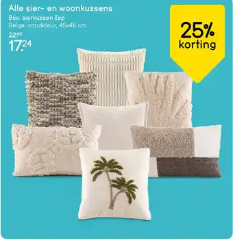 Leen Bakker Alle sier en woonkussens aanbieding