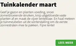 Intratuin Tuinkalender maart aanbieding