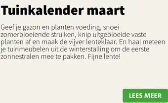 Intratuin Tuinkalender maart aanbieding