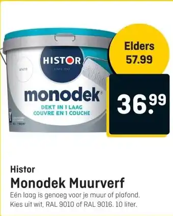 Hubo Histor Monodek Muurverf aanbieding