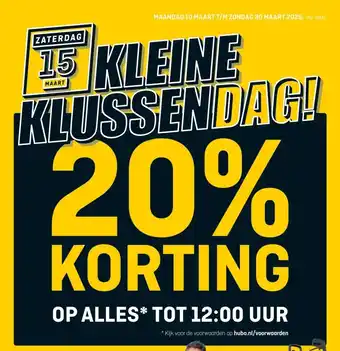 Hubo KLEINE KLUSSENDAG! aanbieding