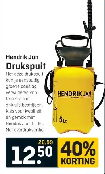 Hubo Hendrik JanDrukspuit aanbieding